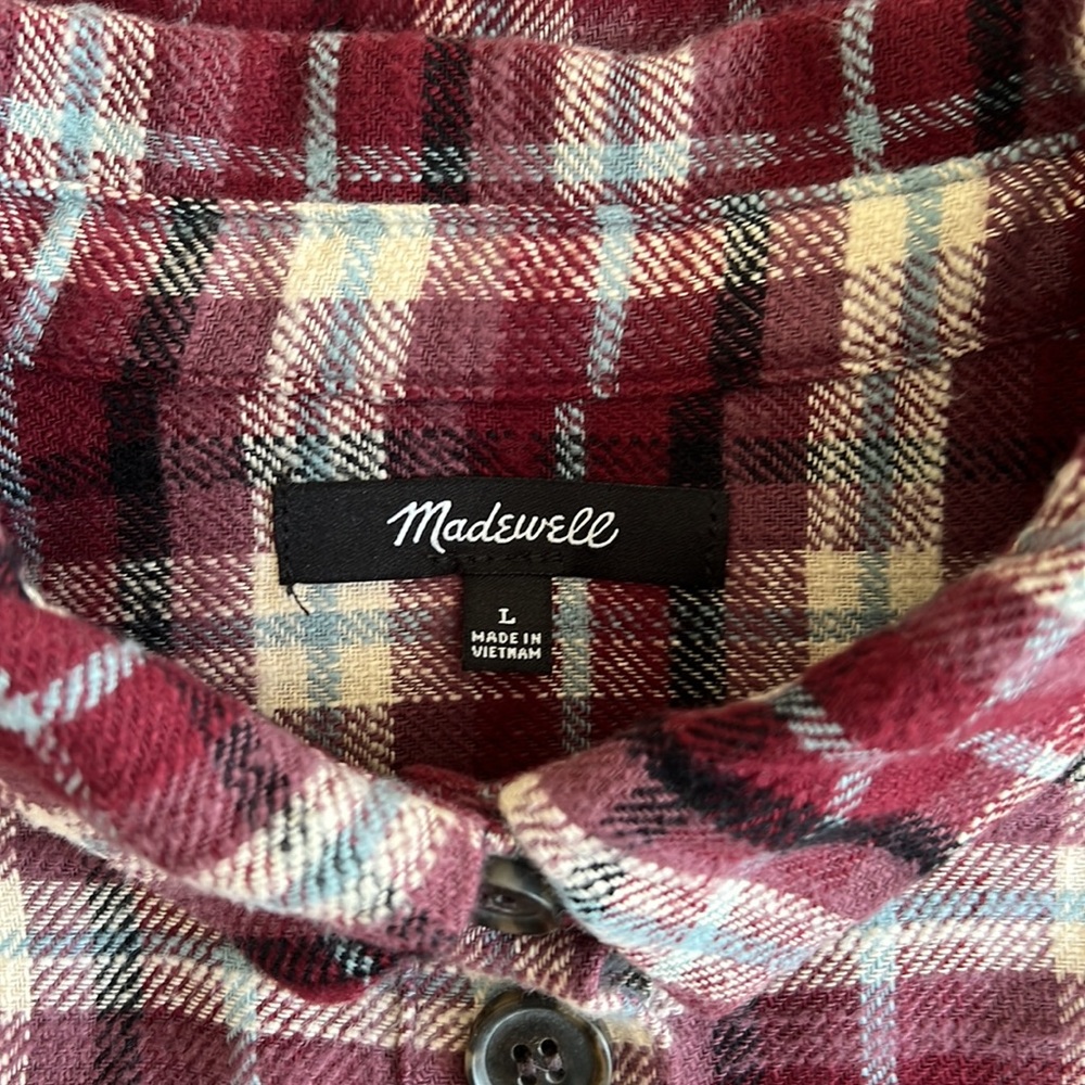 Madewell Flannel Oversized Ex-Boyfriend Shirt in Carl Plaid. - Picture 6 of 12